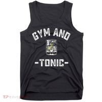Gym And Tonic Funny Workout Weightlifting Pun Alcohol Drink Tank Top thumb 0