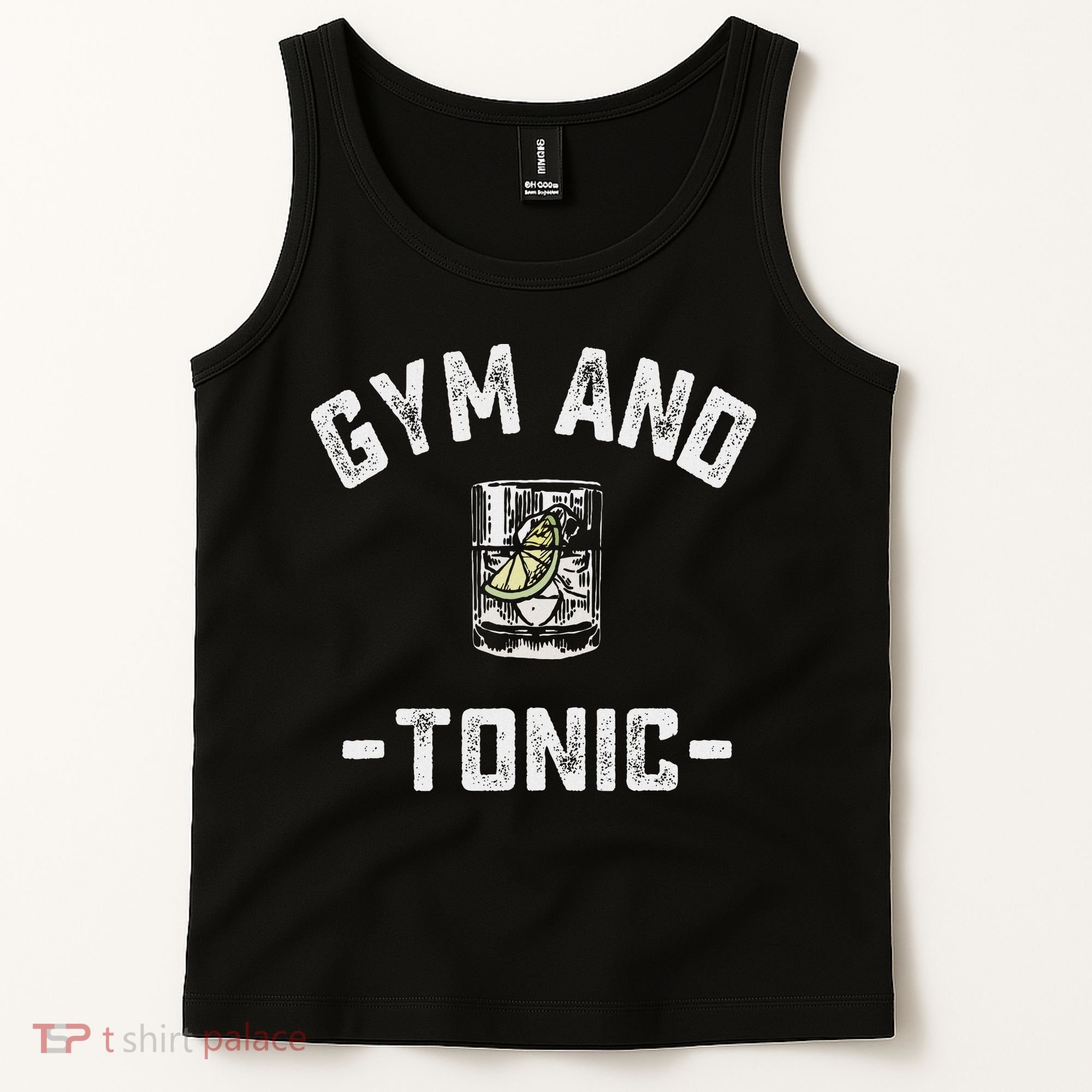 Gym And Tonic Funny Workout Weightlifting Pun Alcohol Drink Tank Top