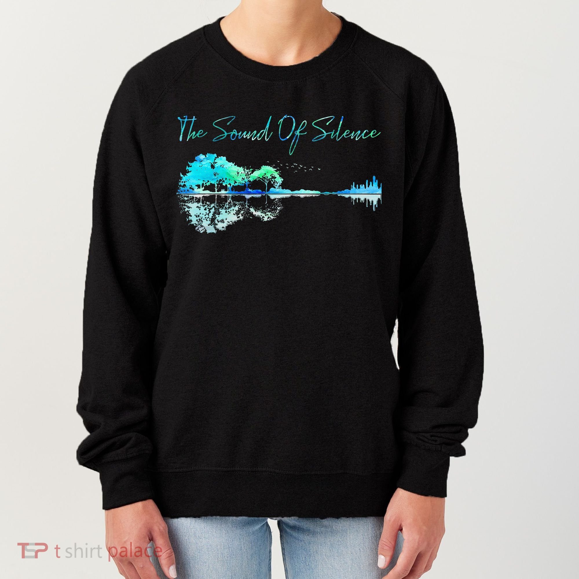 Guitar Artwork The Sound Of Silence Nature Guitar Mixed Women's Sweatshirt