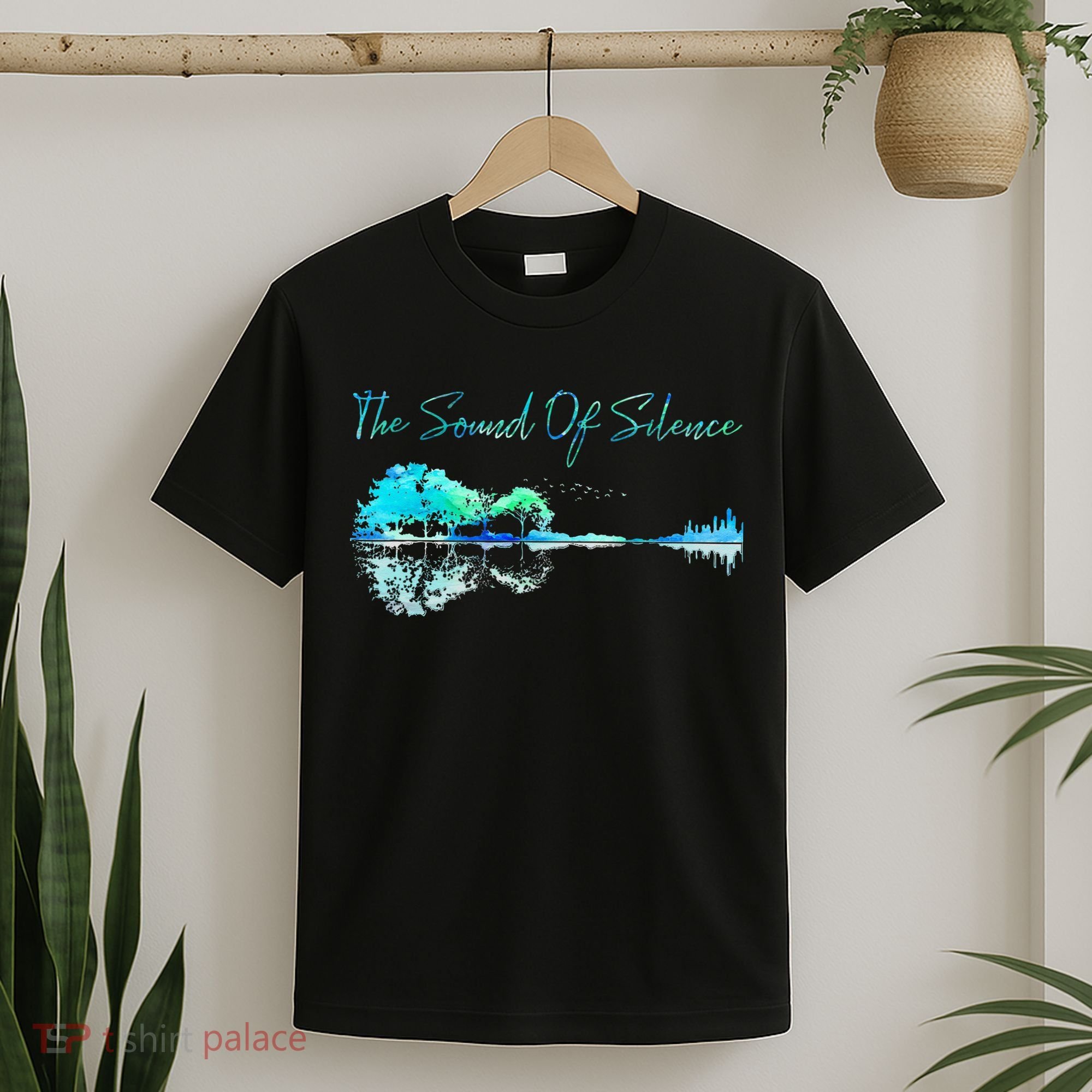 Guitar Artwork The Sound Of Silence Nature Guitar Mixed T-Shirt