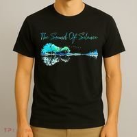 Guitar Artwork The Sound Of Silence Nature Guitar Mixed T-Shirt thumb 3