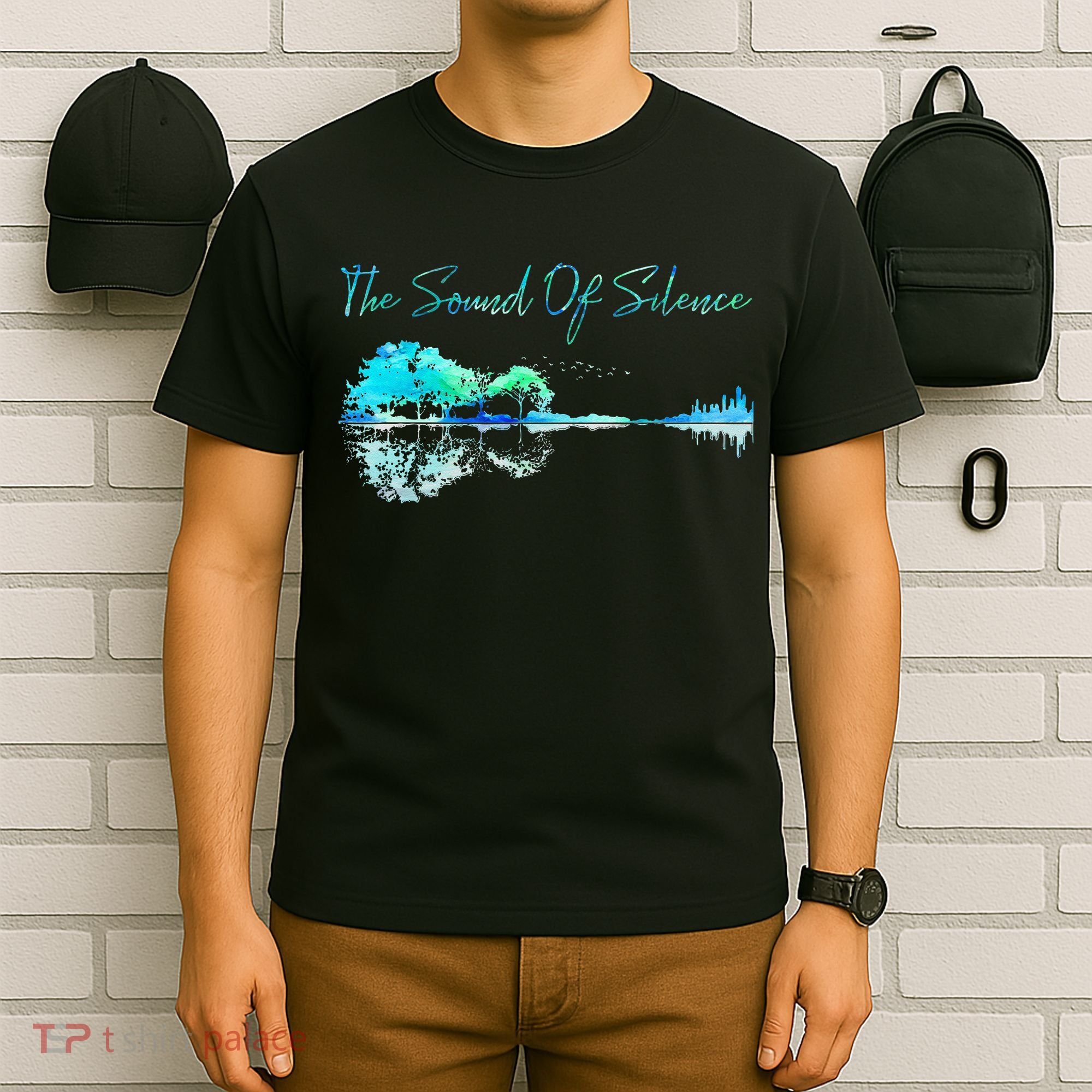 Guitar Artwork The Sound Of Silence Nature Guitar Mixed T-Shirt