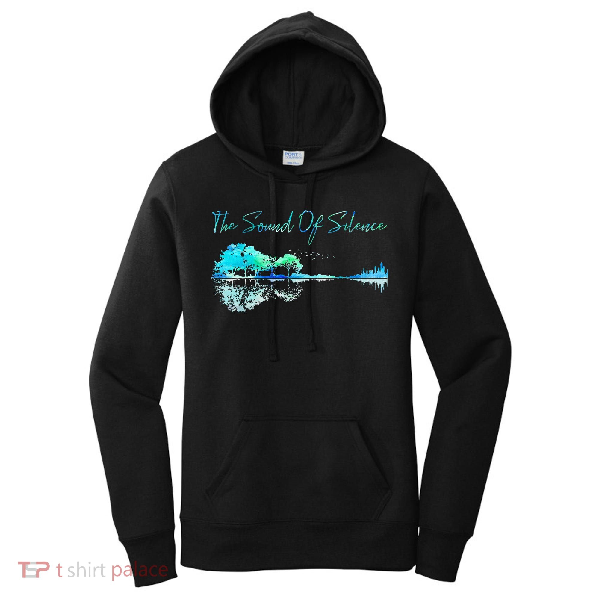 Guitar Artwork The Sound Of Silence Nature Guitar Mixed Women's Hoodie