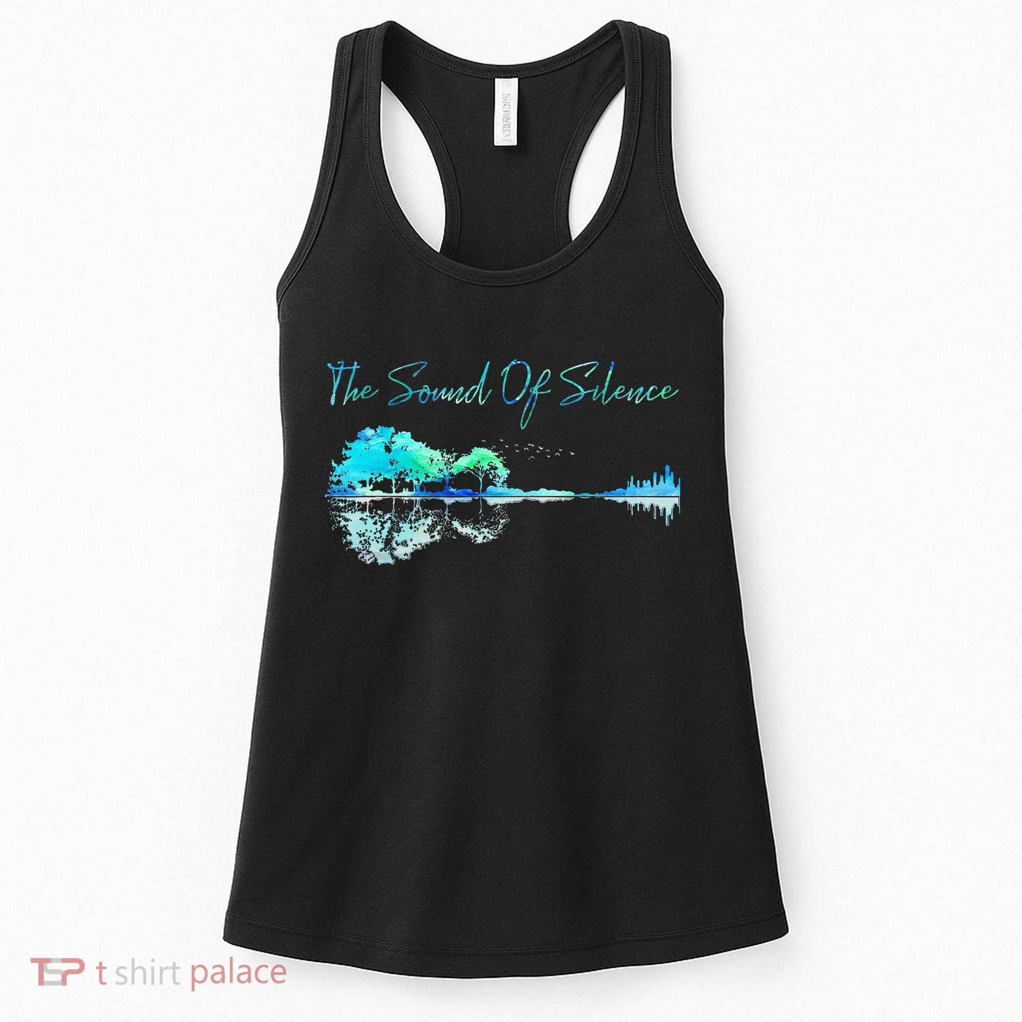 Guitar Artwork The Sound Of Silence Nature Guitar Mixed Women's Tank Top
