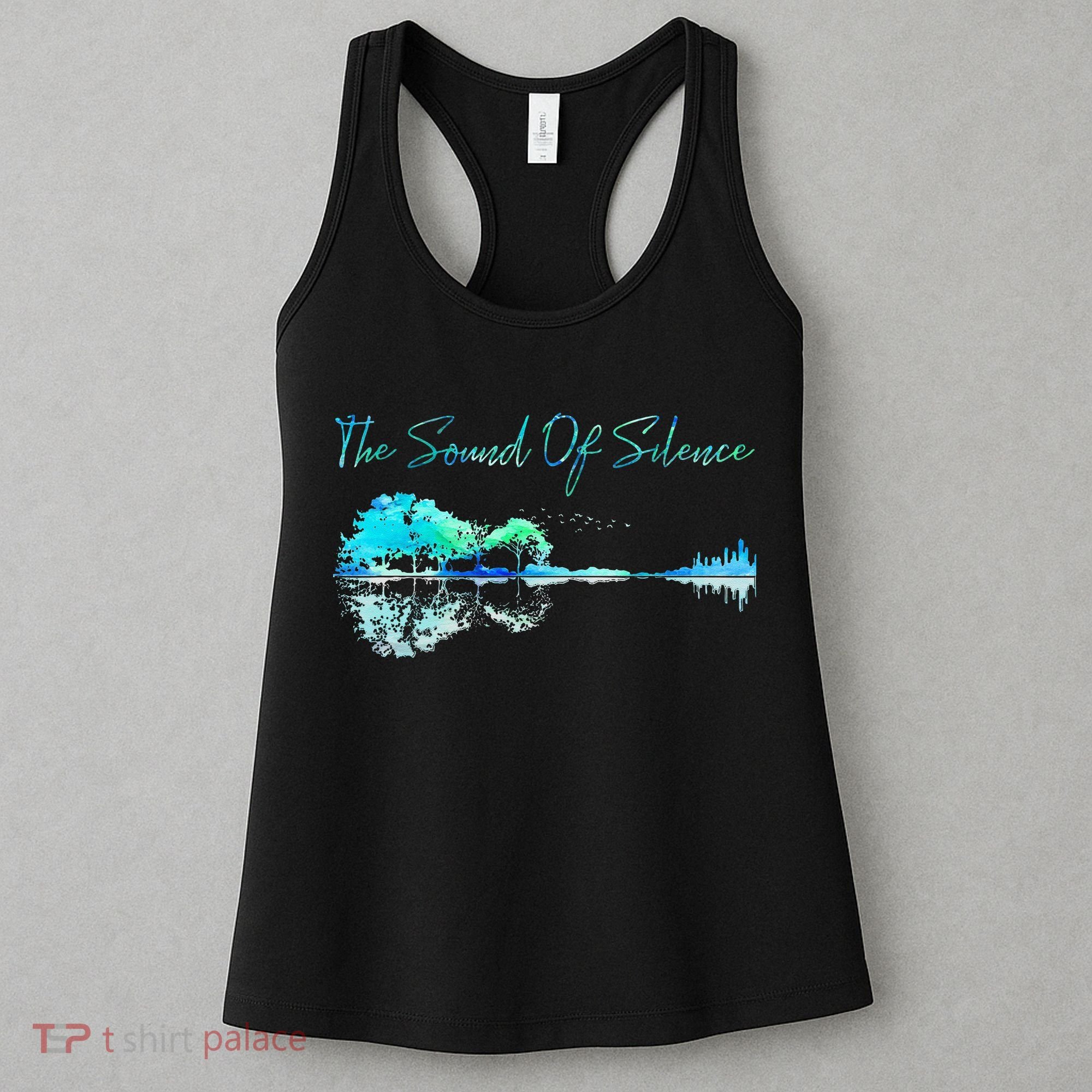 Guitar Artwork The Sound Of Silence Nature Guitar Mixed Women's Tank Top