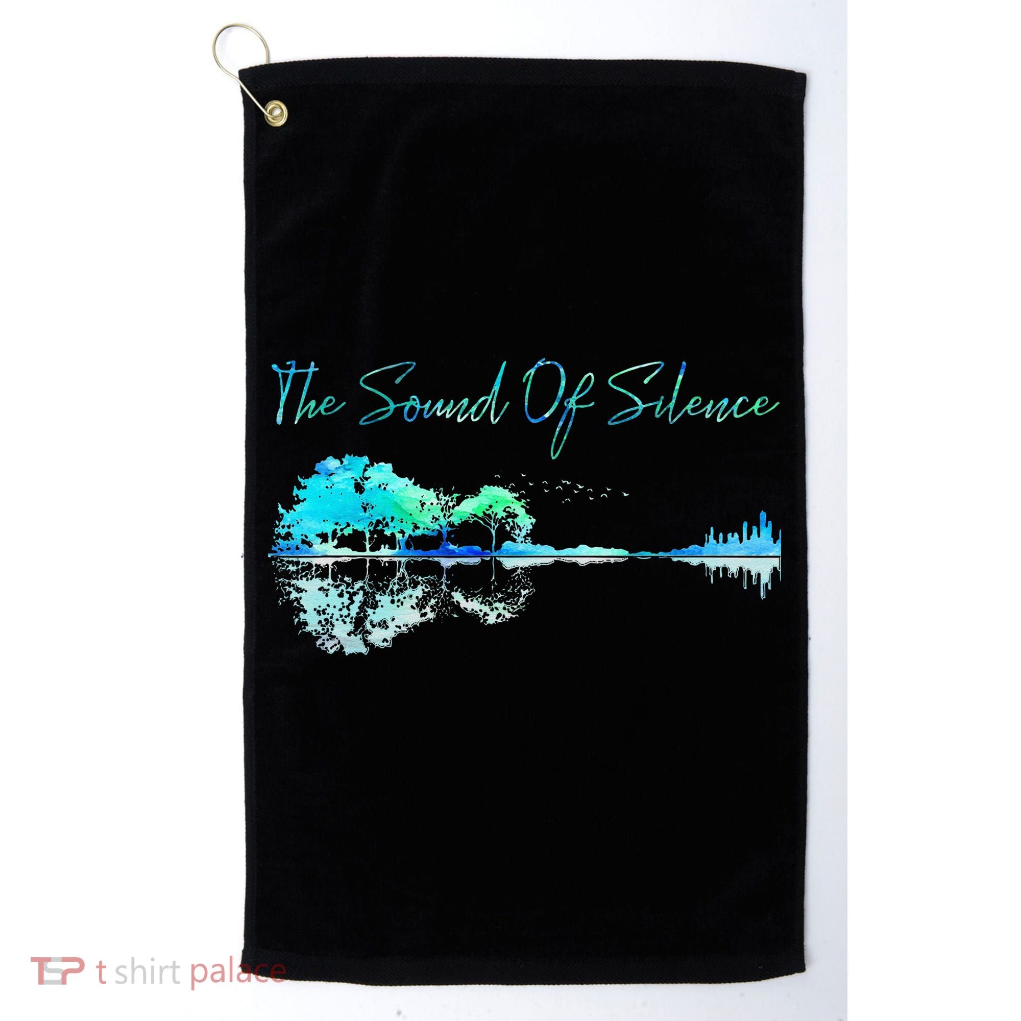 Guitar Artwork The Sound Of Silence Nature Guitar Mixed Golf Towel