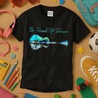 Guitar Artwork The Sound Of Silence Nature Guitar Mixed Kids T-Shirt thumb 3