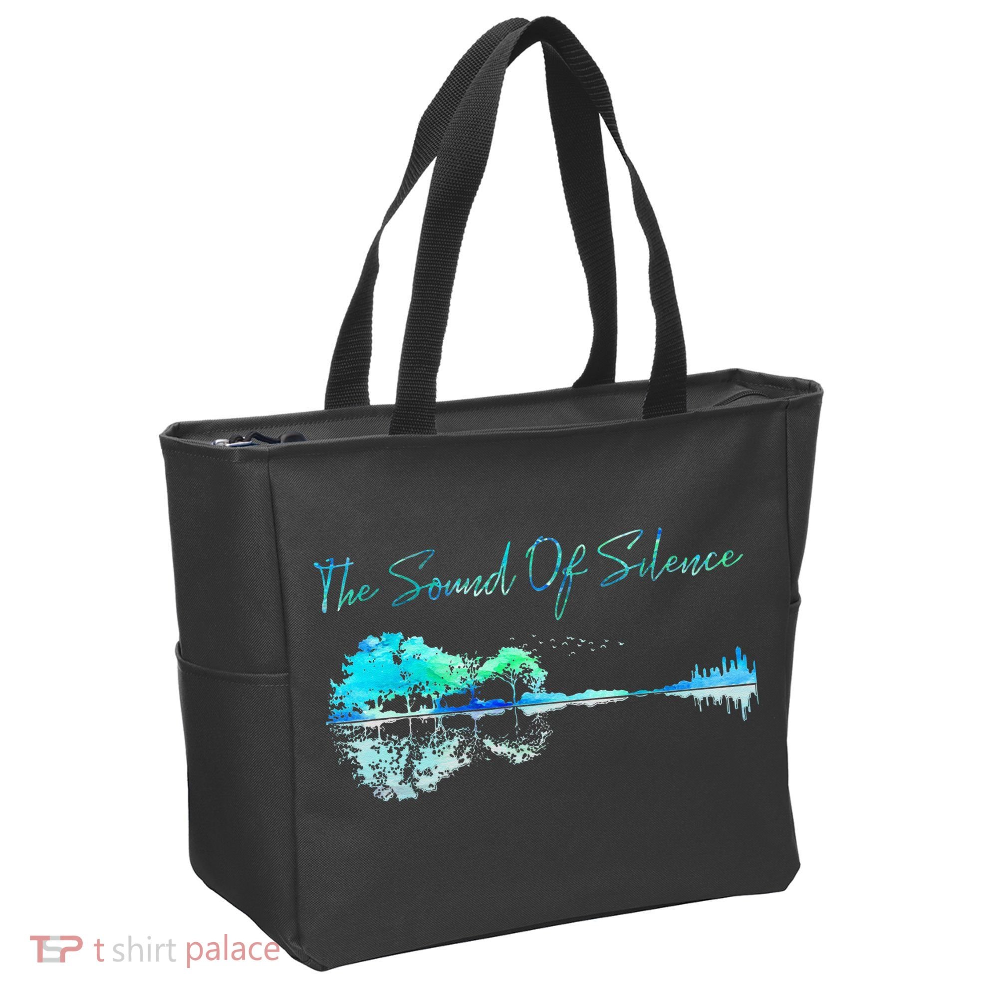 Guitar Artwork The Sound Of Silence Nature Guitar Mixed Tote Bag