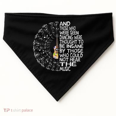 Guitar And Those Who Were Seen Dancing Peace USA-Made Doggie Bandana