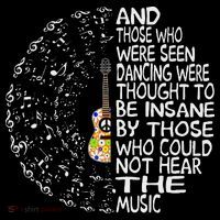 Guitar And Those Who Were Seen Dancing Peace Ornament thumb 1