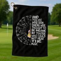 Guitar And Those Who Were Seen Dancing Peace Golf Towel thumb 1
