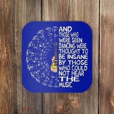 Guitar And Those Who Were Seen Dancing Peace Coaster