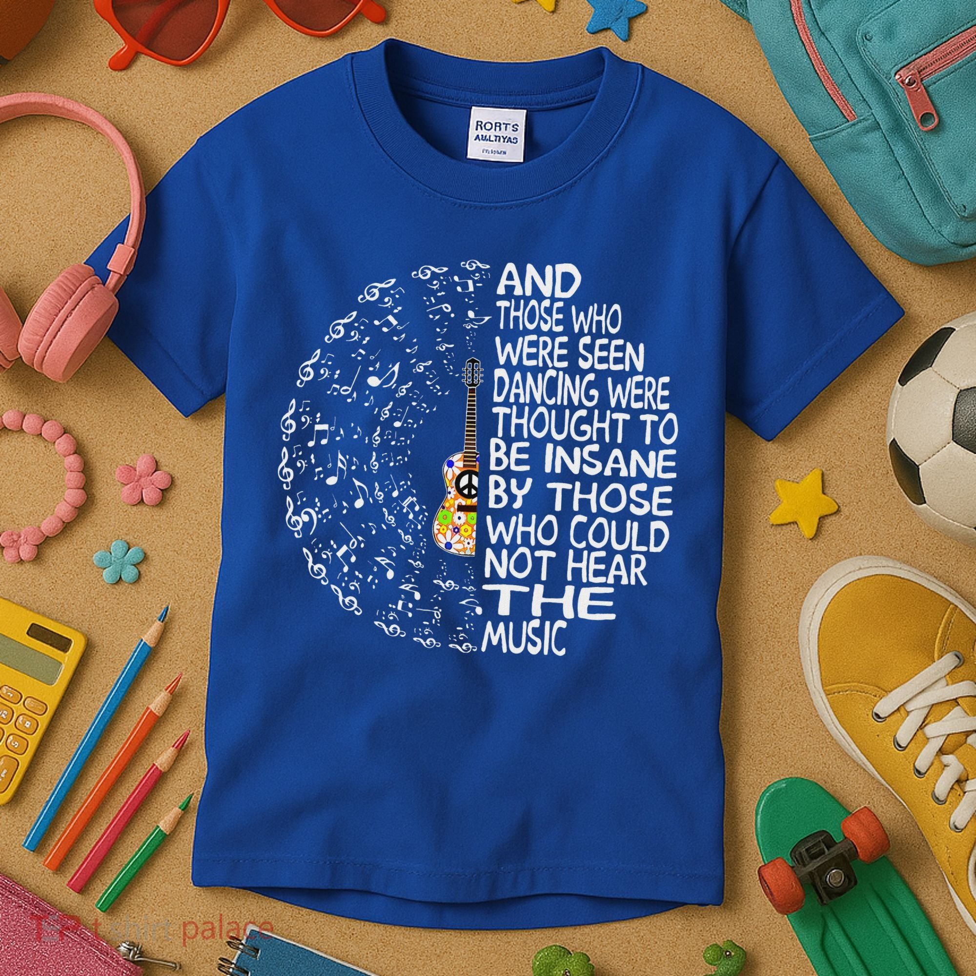 Guitar And Those Who Were Seen Dancing Peace Kids T-Shirt
