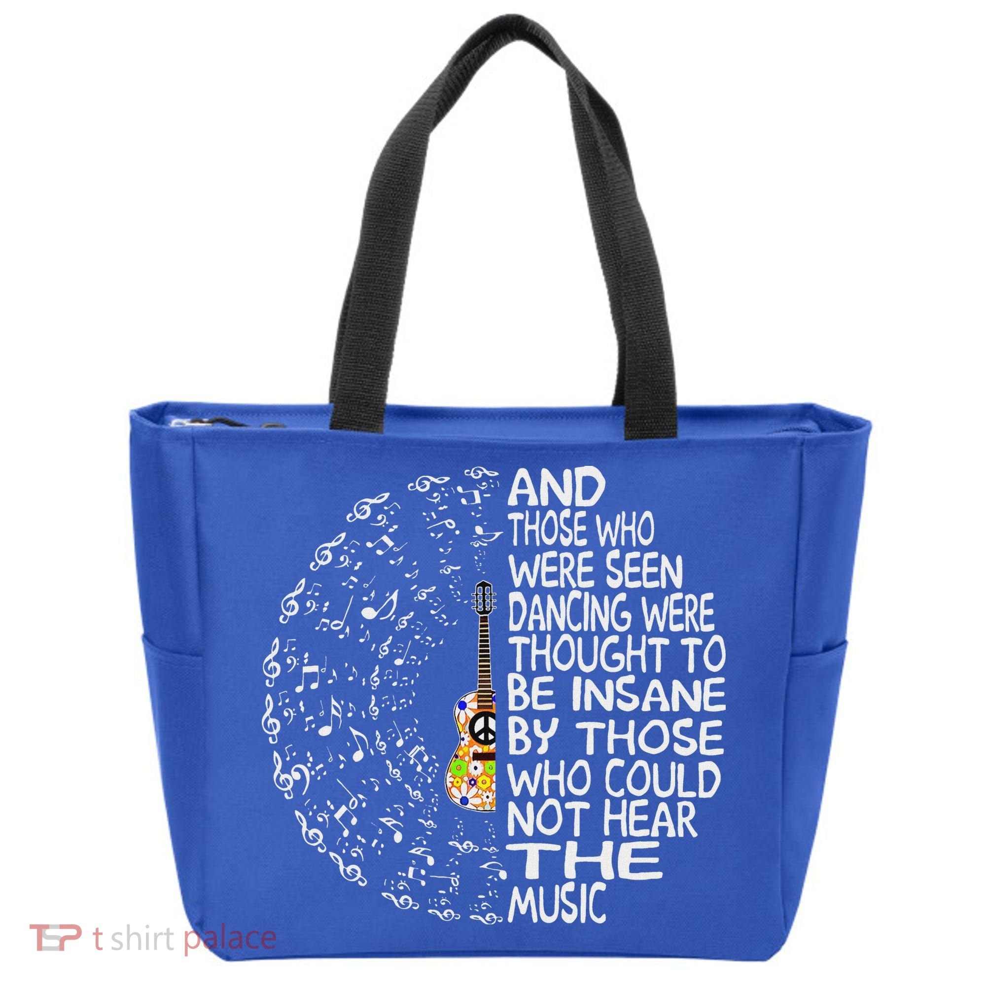Guitar And Those Who Were Seen Dancing Peace Tote Bag