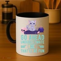 Go Ahead Underestimate Me That'll Be Fun Witch Cat Lover Meaningful Gift Coffee Mug thumb 4
