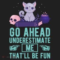 Go Ahead Underestimate Me That'll Be Fun Witch Cat Lover Meaningful Gift Beanie thumb 2