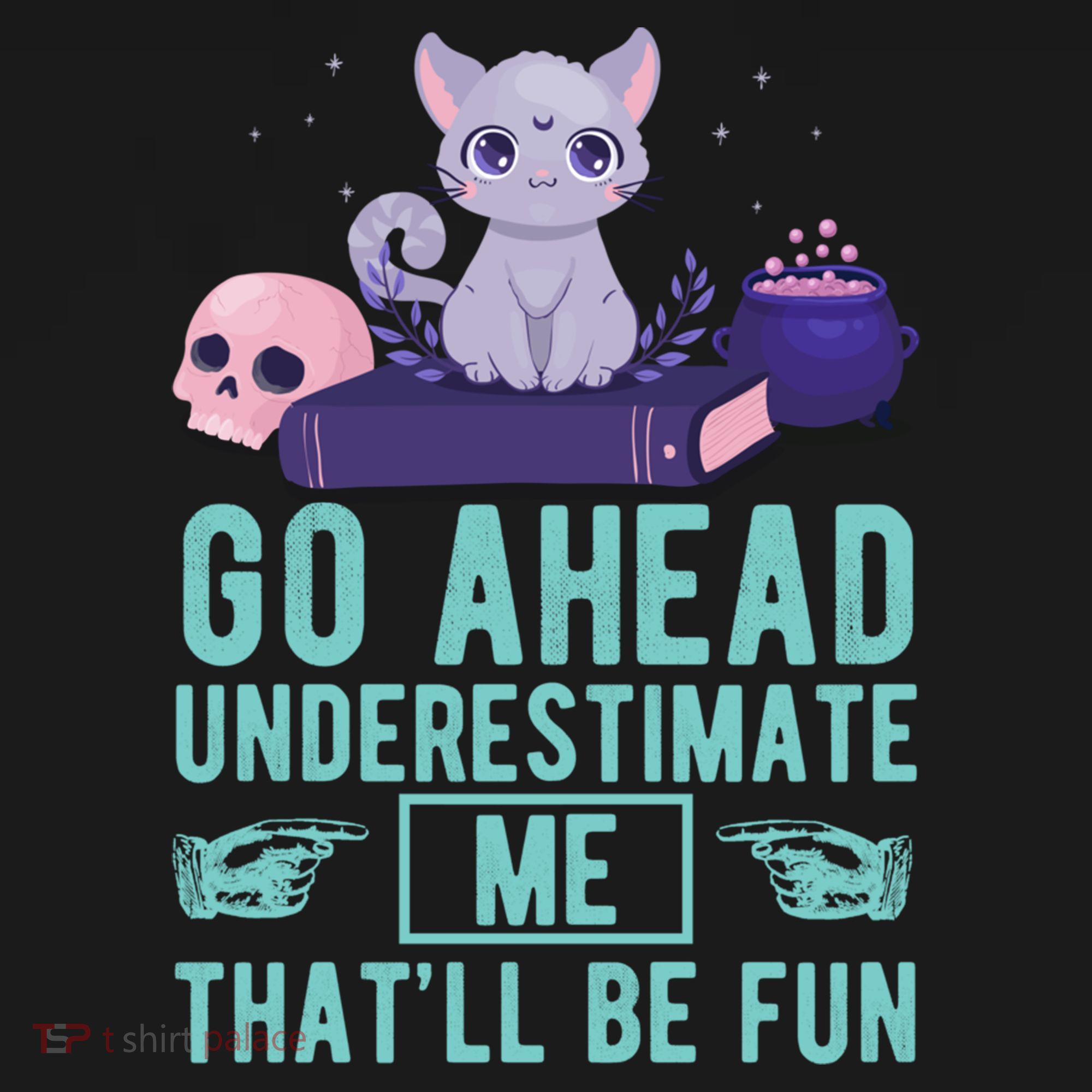 Go Ahead Underestimate Me That'll Be Fun Witch Cat Lover Meaningful Gift Ornament