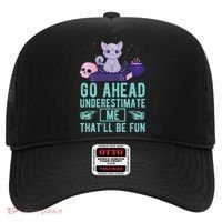 Go Ahead Underestimate Me That'll Be Fun Witch Cat Lover Meaningful Gift Hat thumb 0