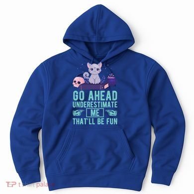 Go Ahead Underestimate Me That'll Be Fun Witch Cat Lover Meaningful Gift Hoodie