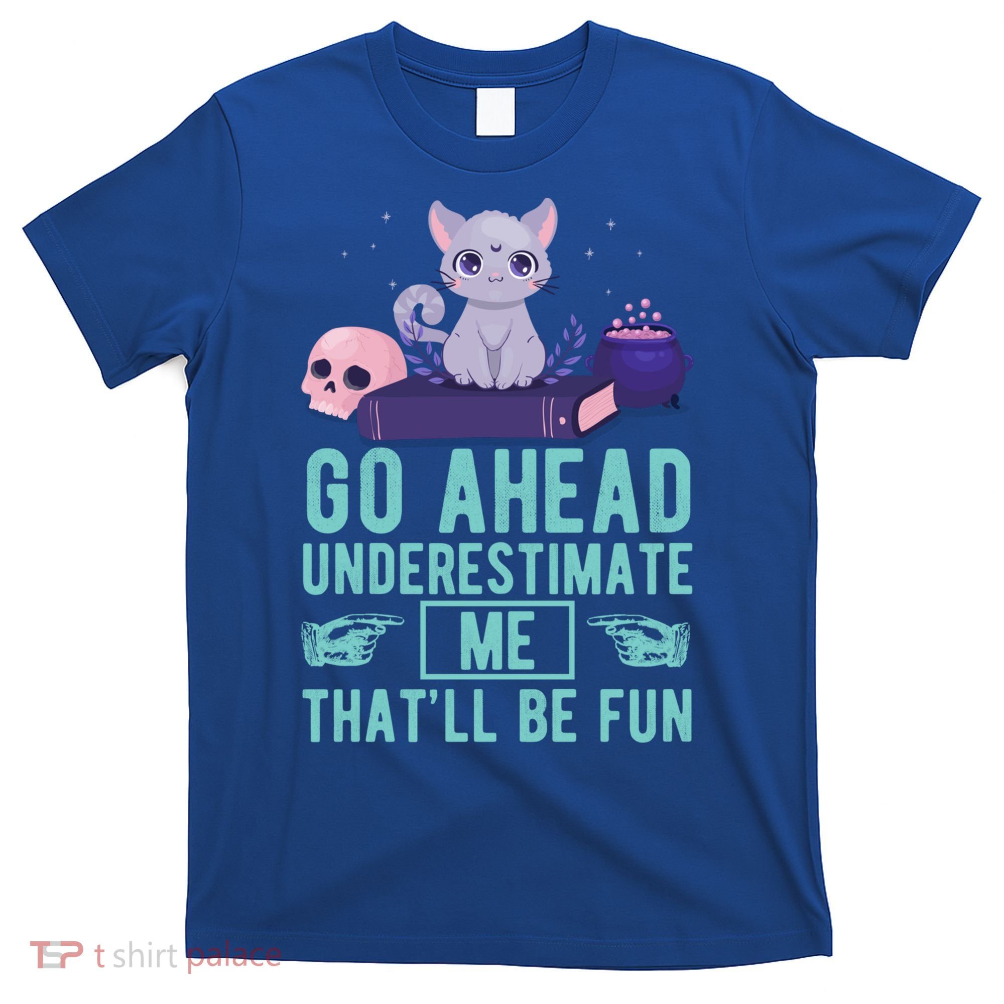 Go Ahead Underestimate Me That'll Be Fun Witch Cat Lover Meaningful Gift T-Shirt