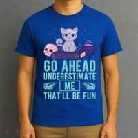 Go Ahead Underestimate Me That'll Be Fun Witch Cat Lover Meaningful Gift T-Shirt thumb 3
