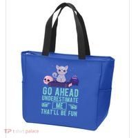 Go Ahead Underestimate Me That'll Be Fun Witch Cat Lover Meaningful Gift Tote Bag thumb 3