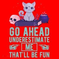 Go Ahead Underestimate Me That'll Be Fun Witch Cat Lover Meaningful Gift Santa Hat thumb 1