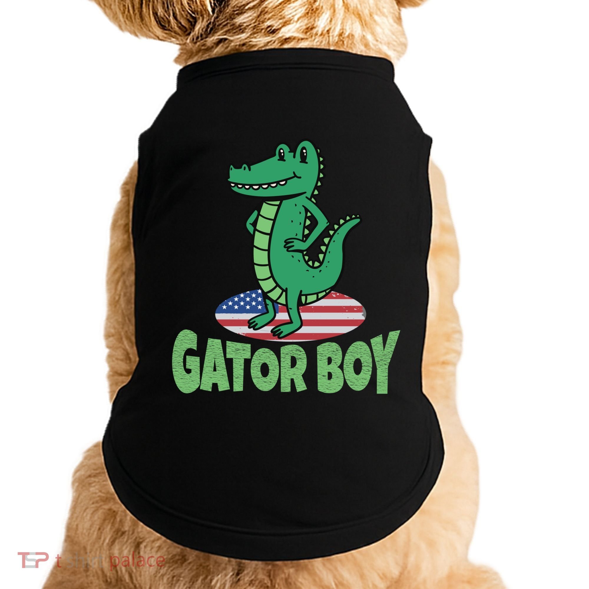 Gator American Usa Flag Alligator Crocodile Funny Gift Doggie Tank