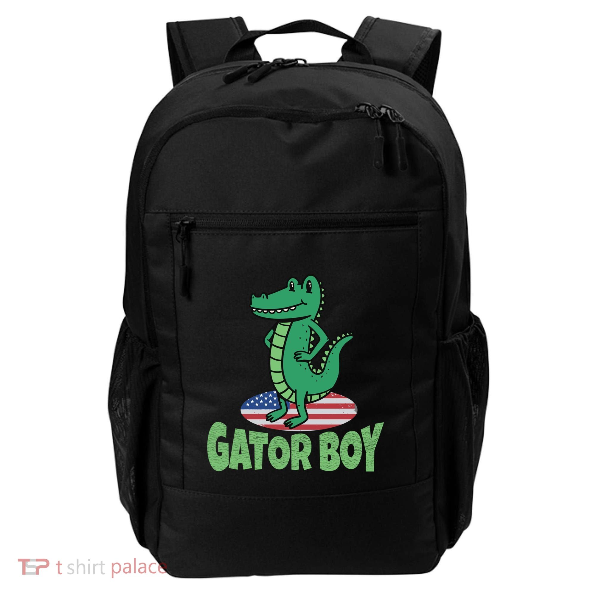Gator American Usa Flag Alligator Crocodile Funny Gift Backpack
