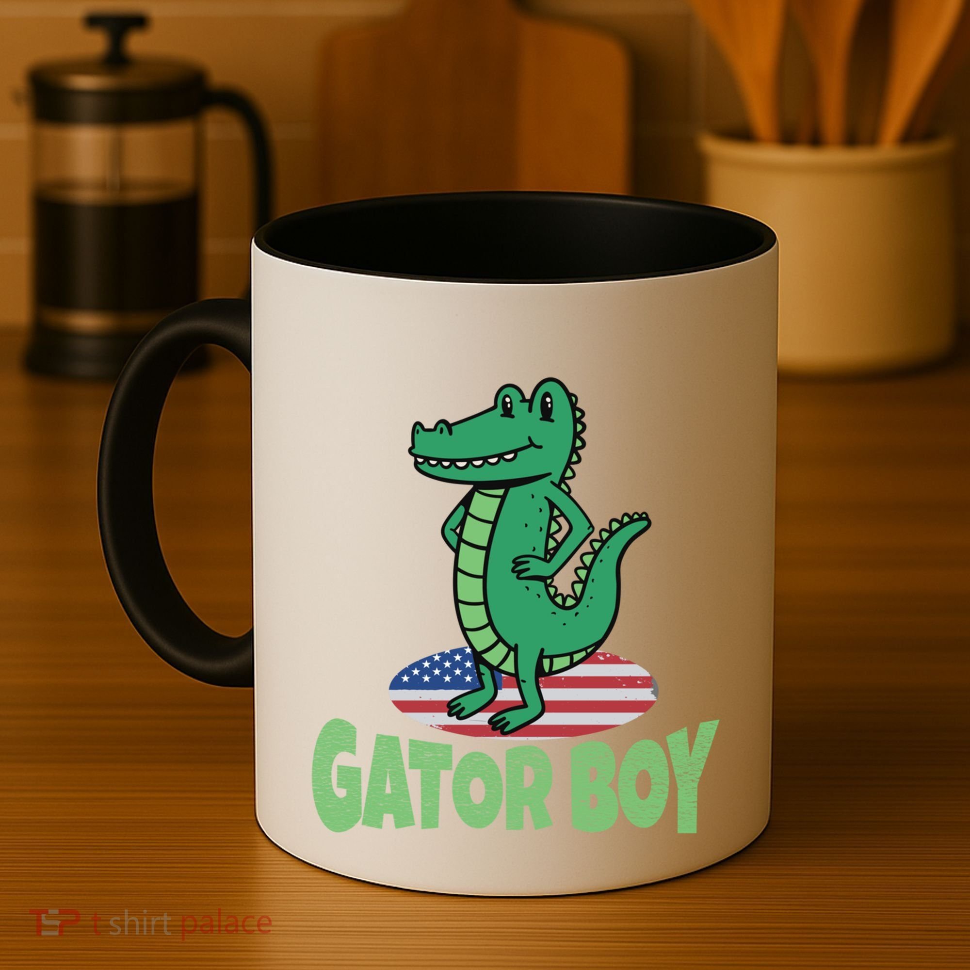 Gator American Usa Flag Alligator Crocodile Funny Gift Coffee Mug