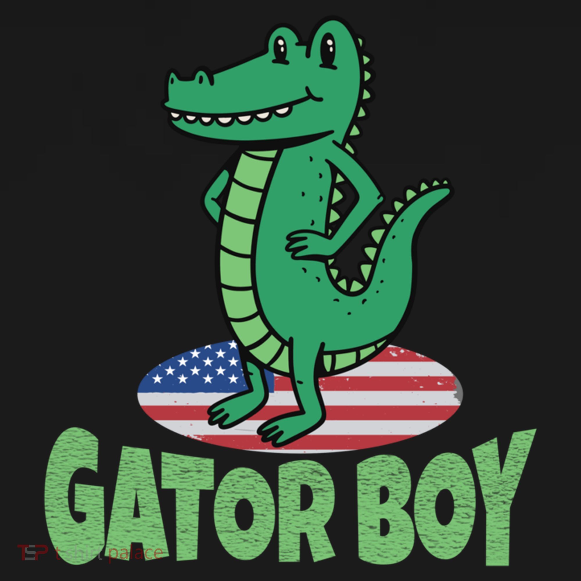 Gator American Usa Flag Alligator Crocodile Funny Gift Ornament