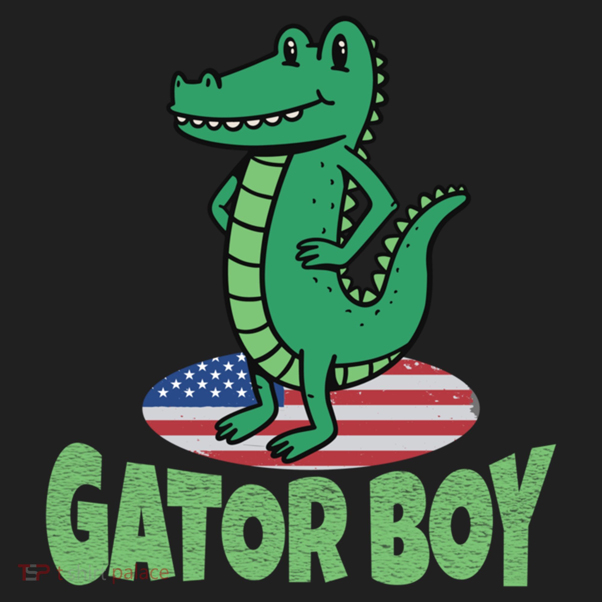 Gator American Usa Flag Alligator Crocodile Funny Gift Golf Towel