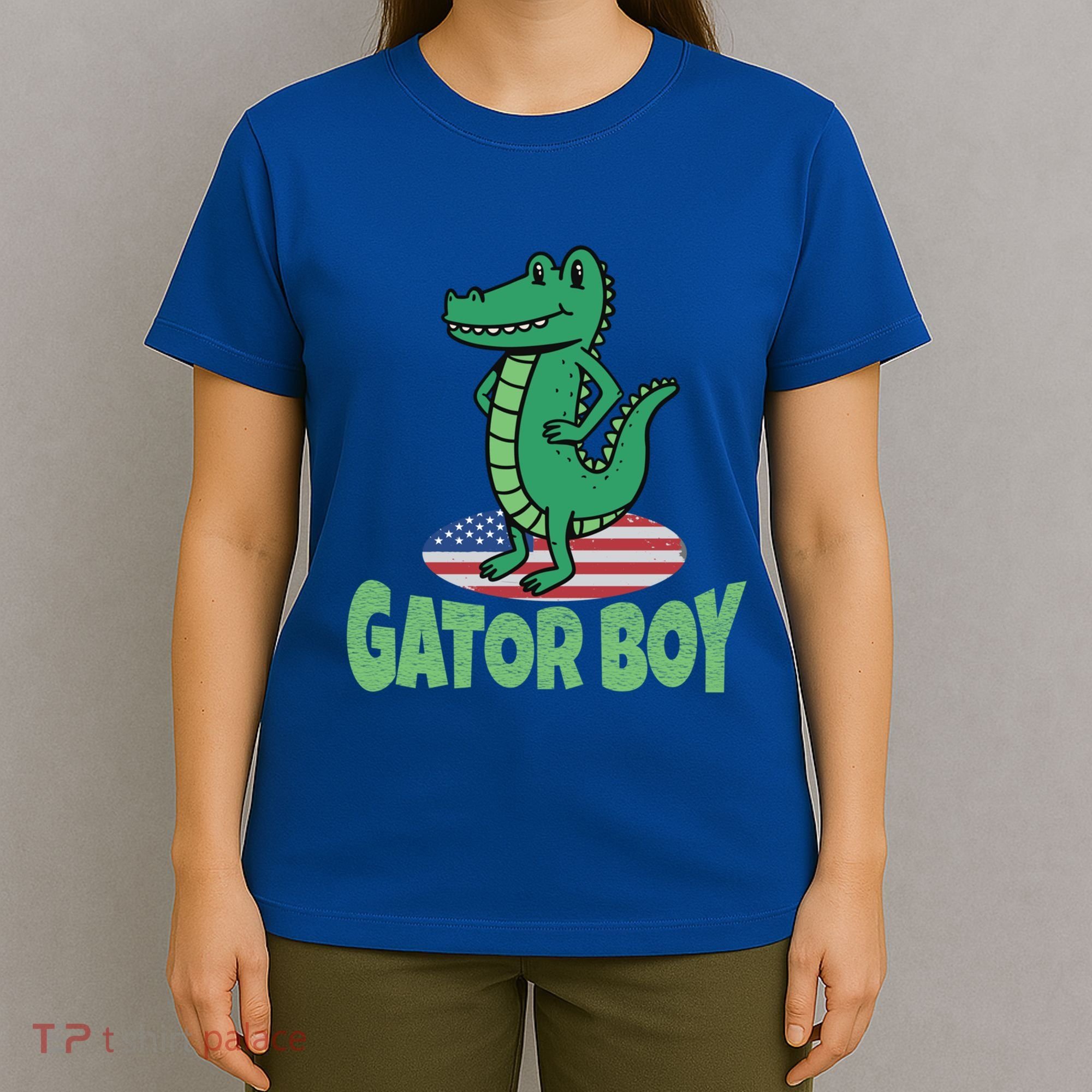 Gator American Usa Flag Alligator Crocodile Funny Gift T-Shirt
