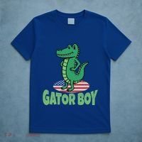 Gator American Usa Flag Alligator Crocodile Funny Gift T-Shirt thumb 5