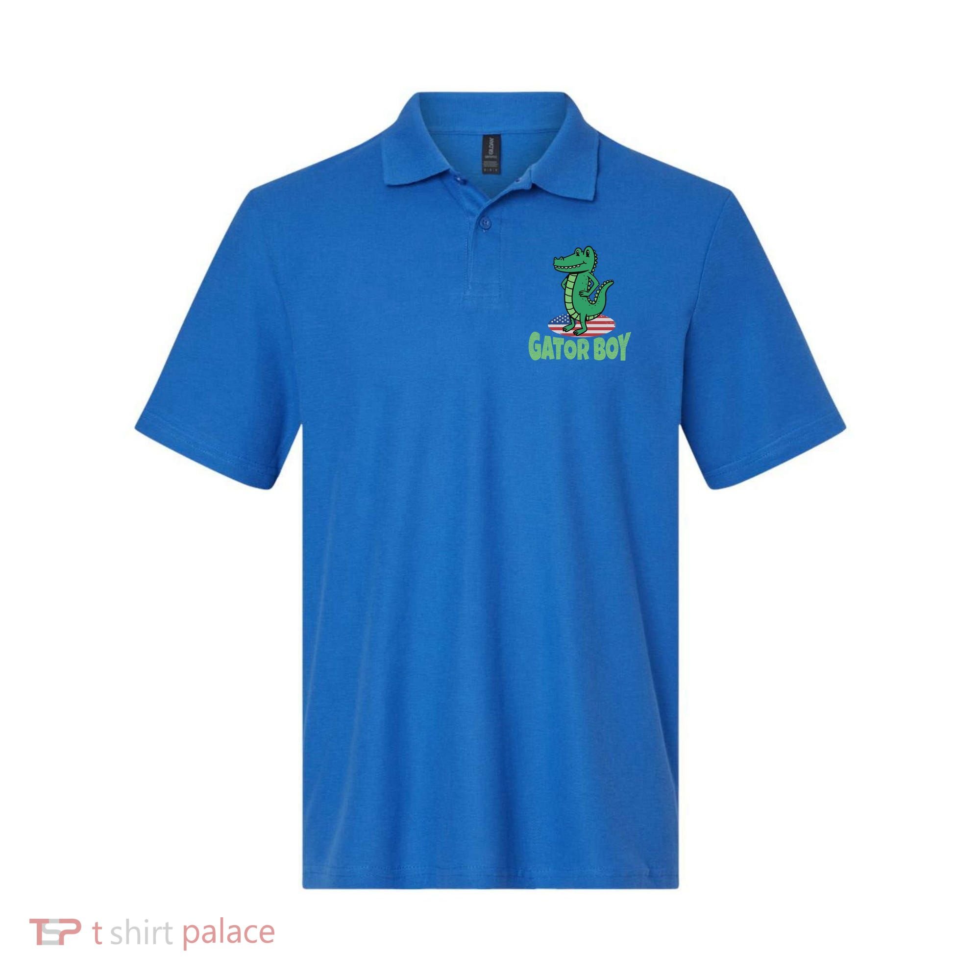 Gator American Usa Flag Alligator Crocodile Funny Gift Polo
