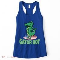 Gator American Usa Flag Alligator Crocodile Funny Gift Women's Tank Top thumb 0