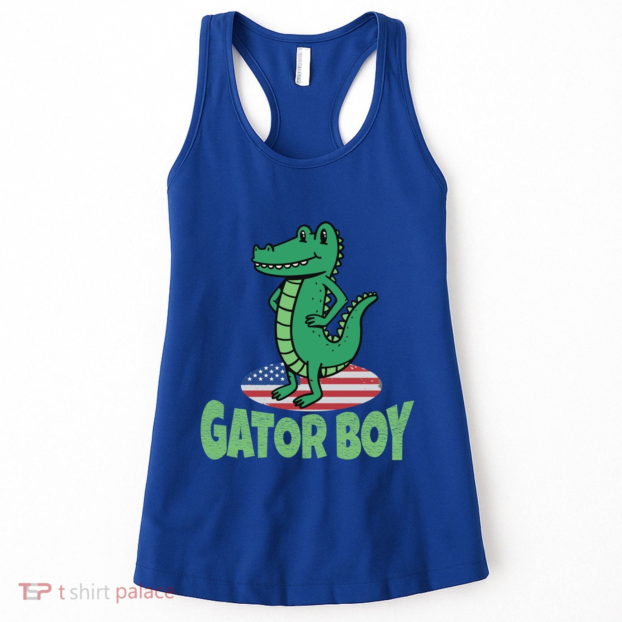 Gator American Usa Flag Alligator Crocodile Funny Gift Women's Tank Top