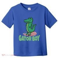 Gator American Usa Flag Alligator Crocodile Funny Gift Toddler T-Shirt thumb 0