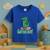 Gator American Usa Flag Alligator Crocodile Funny Gift Toddler T-Shirt thumb 3