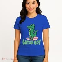 Gator American Usa Flag Alligator Crocodile Funny Gift Women's T-Shirt thumb 4