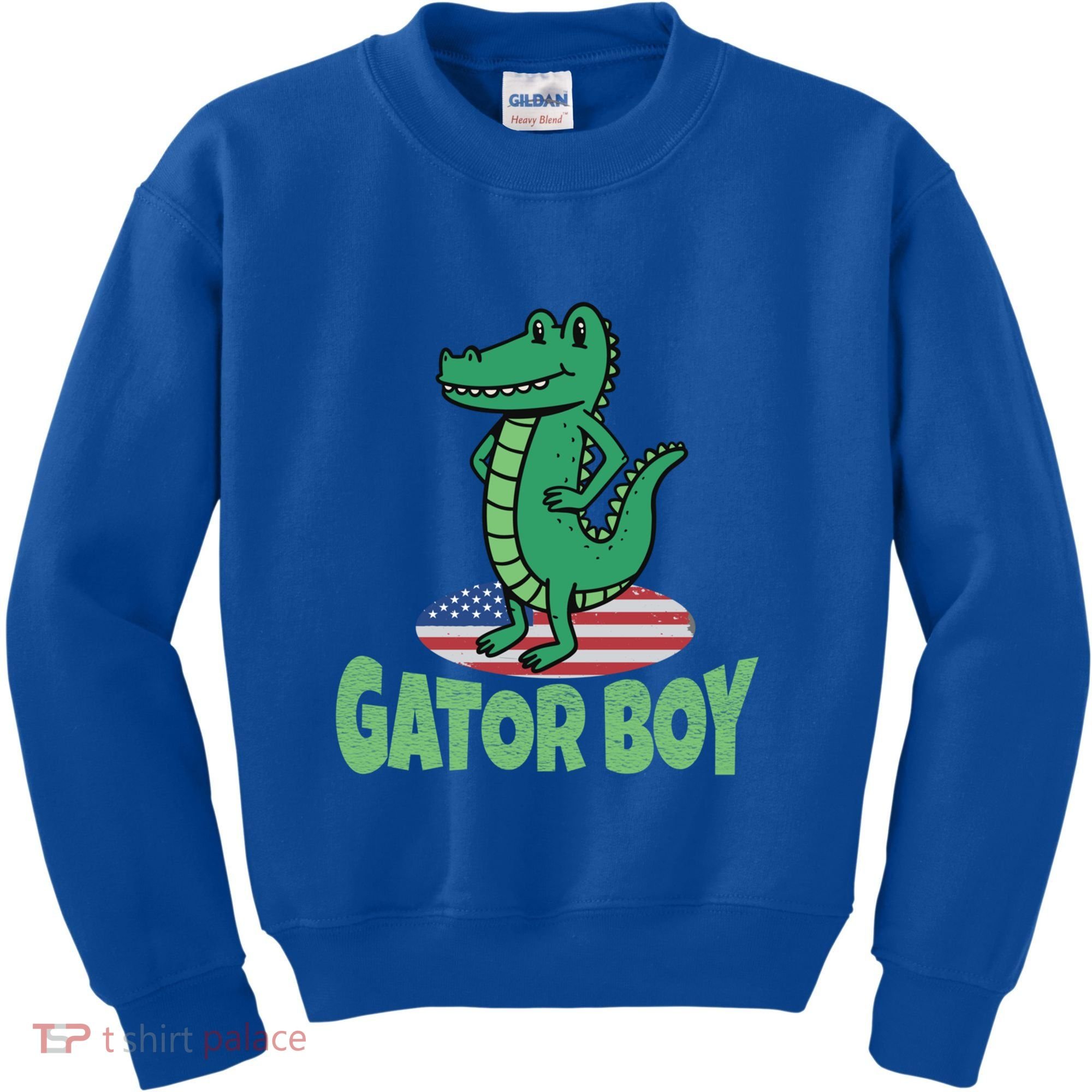 Gator American Usa Flag Alligator Crocodile Funny Gift Kids Sweatshirt