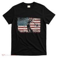 Golf American Usa Flag Vintage T-Shirt thumb 0