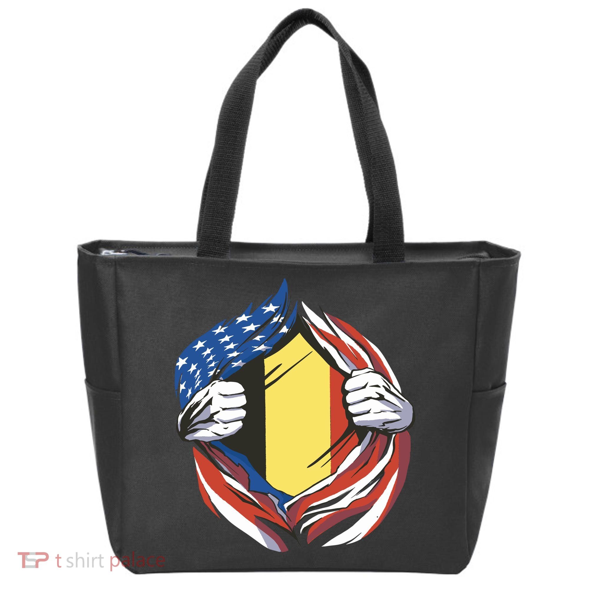 Germany And United States Flag Tote Bag