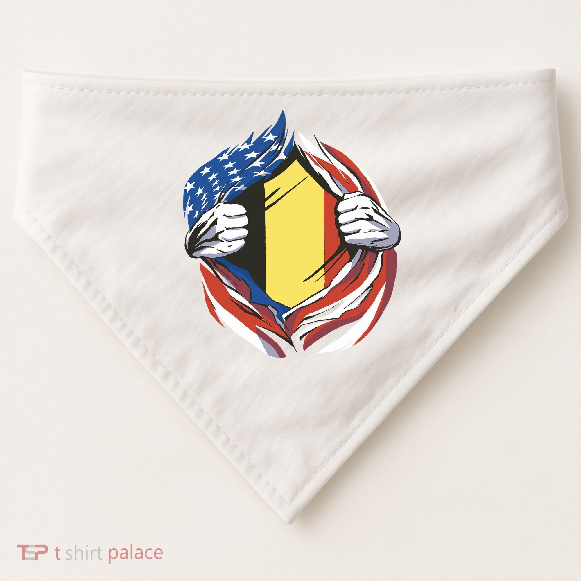 Germany And United States Flag USA-Made Doggie Bandana