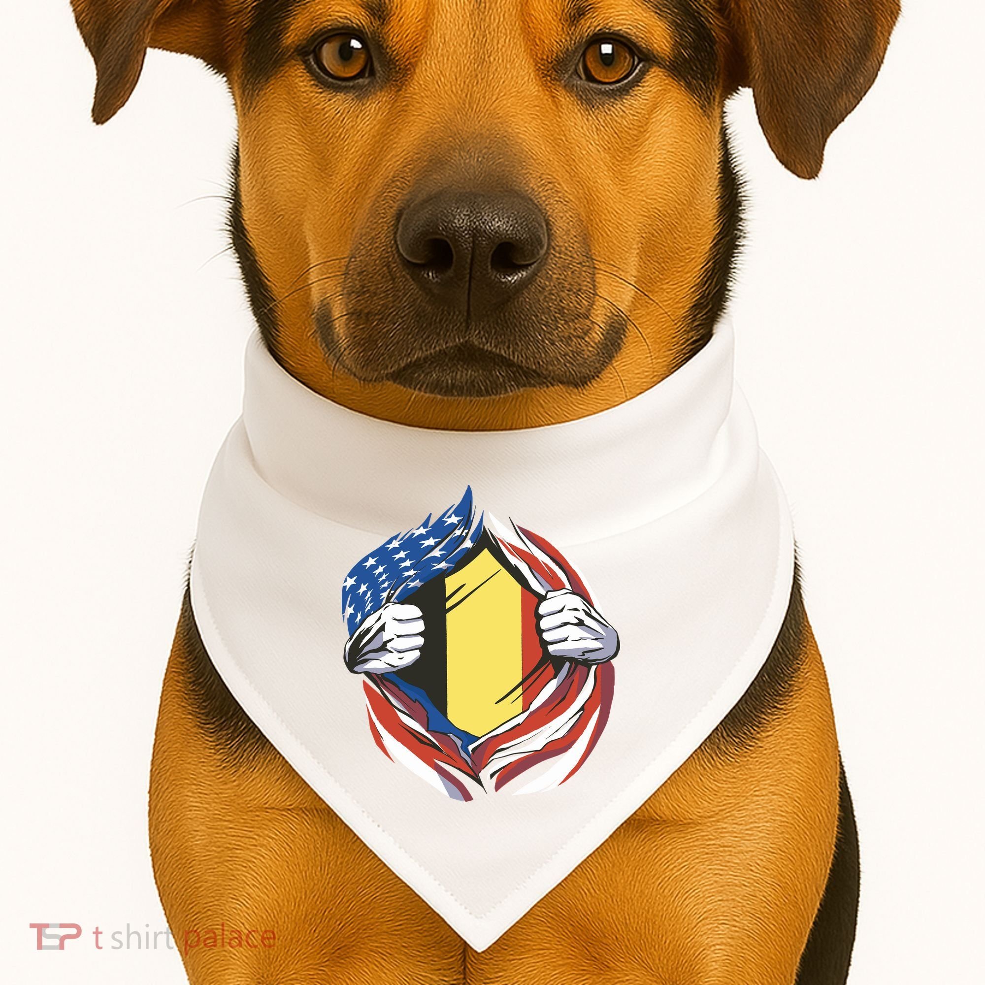 Germany And United States Flag USA-Made Doggie Bandana