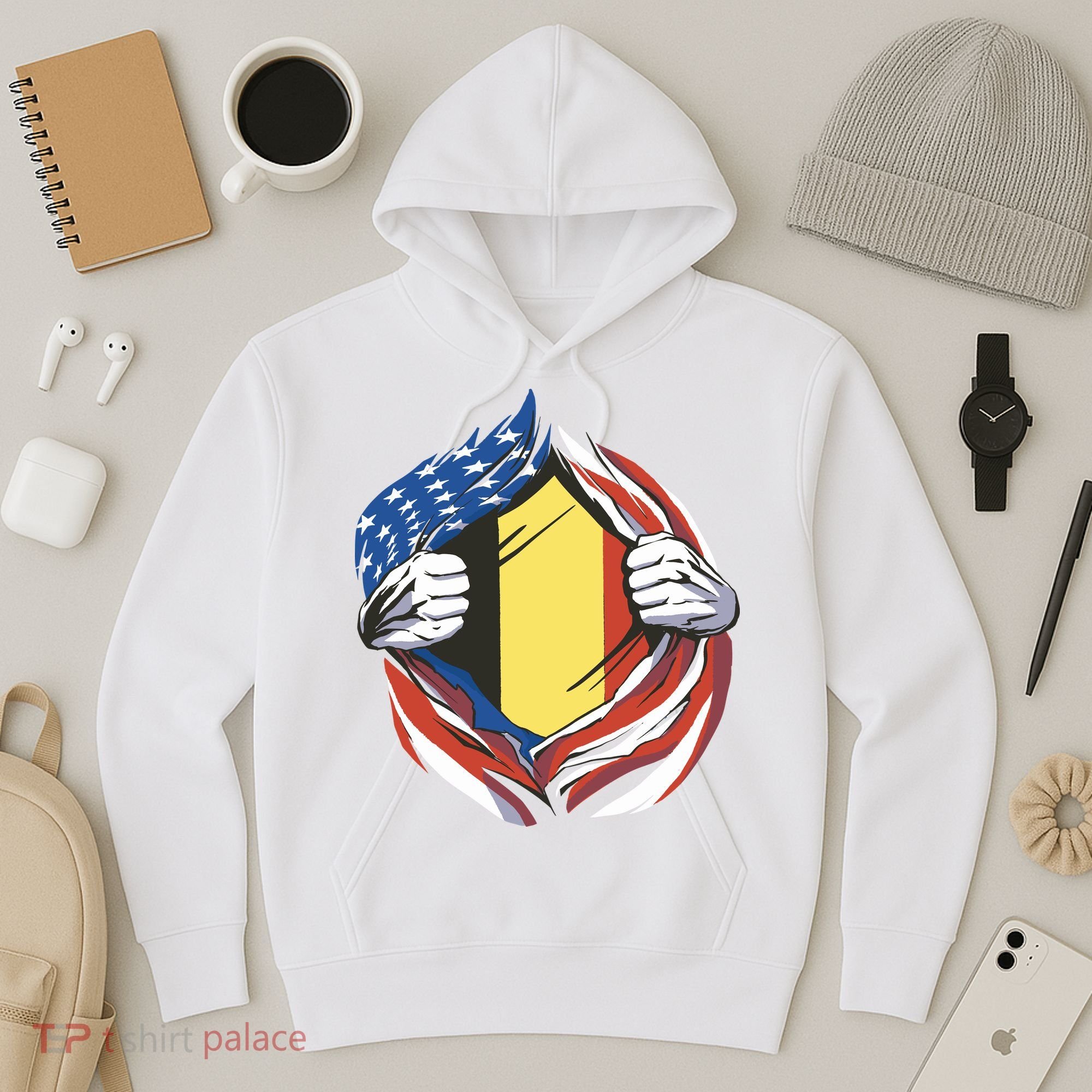 Germany And United States Flag Hoodie