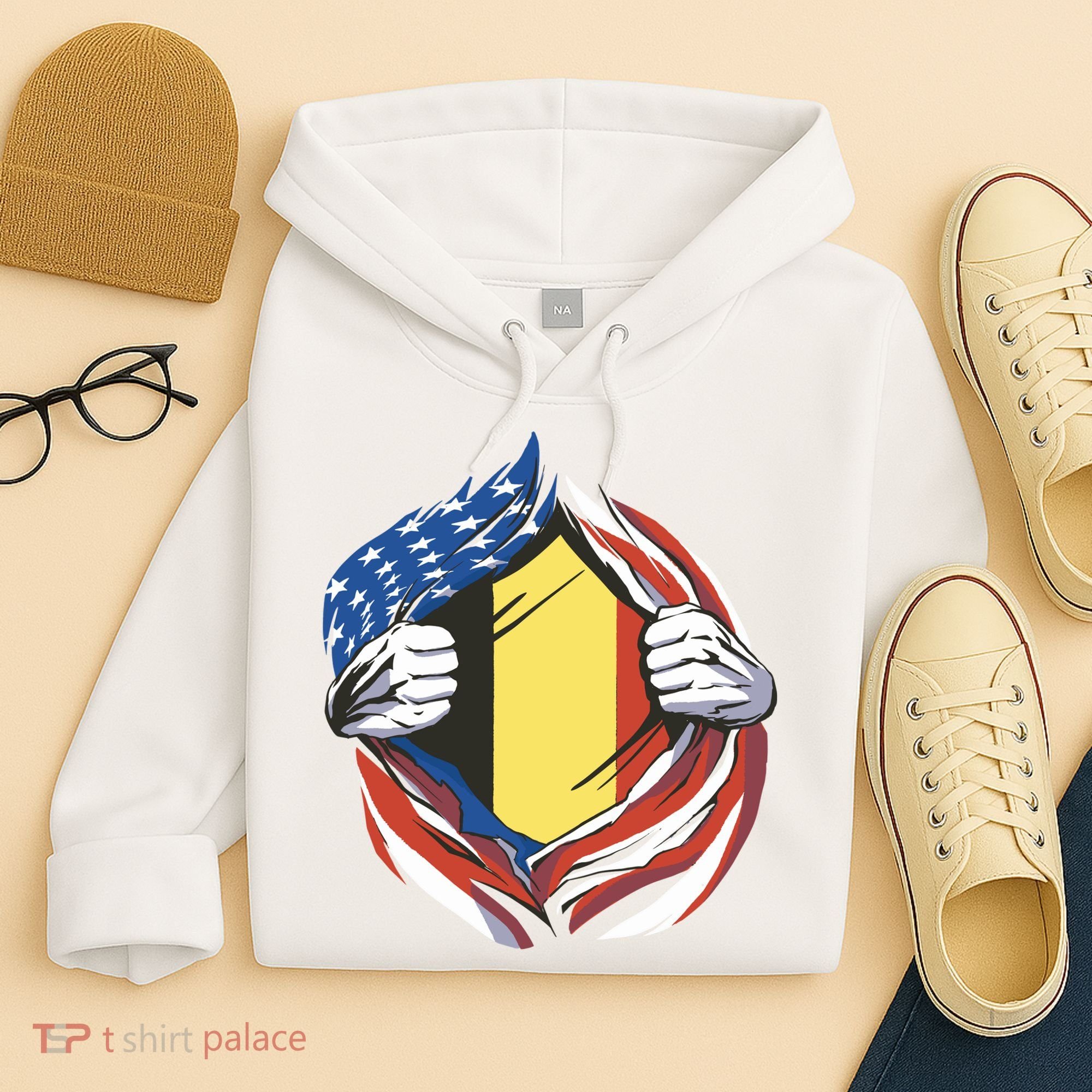 Germany And United States Flag Hoodie