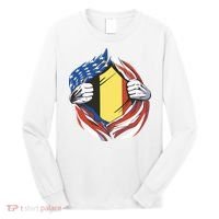 Germany And United States Flag Long Sleeve Shirt thumb 0