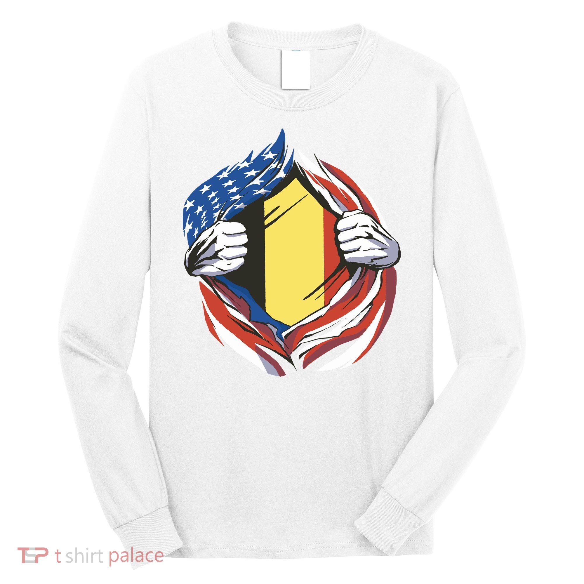 Germany And United States Flag Long Sleeve Shirt