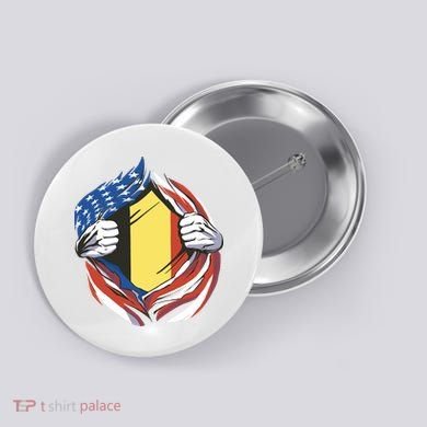 Germany And United States Flag Button